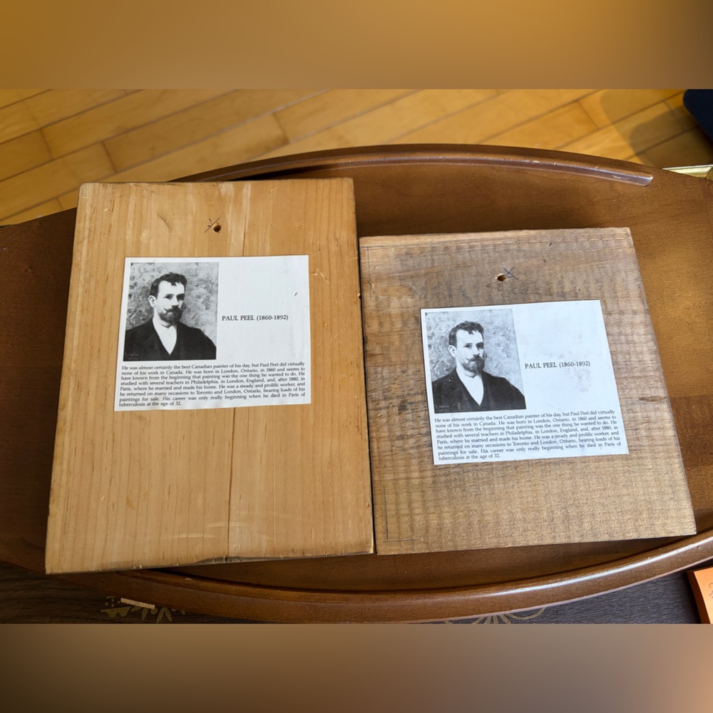 2 Art Prints mounted on board -Paul Peel “After the bath” and “Before the Bath” - Picture 2 of 12